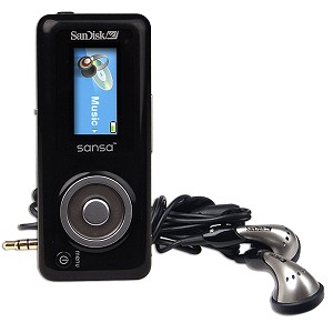 SanDisk Sansa 1GB MP3/WMA Player w/Voice Record (Black)